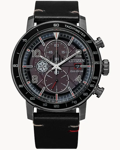 Darth Vader Black Dial Leather Strap CA0765-05W | CITIZEN Darth Vader Black Dial Leather Strap CA0765-05W | CITIZEN